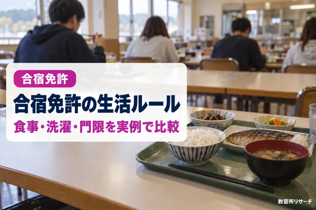合宿免許の食事・洗濯・外出ルール