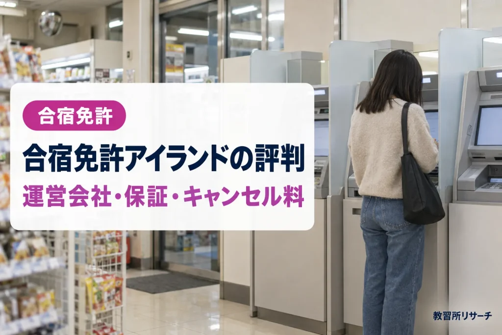 合宿免許アイランドの口コミ・評判は？詐欺の不安を運営会社・支払い・最安料金保証で確認