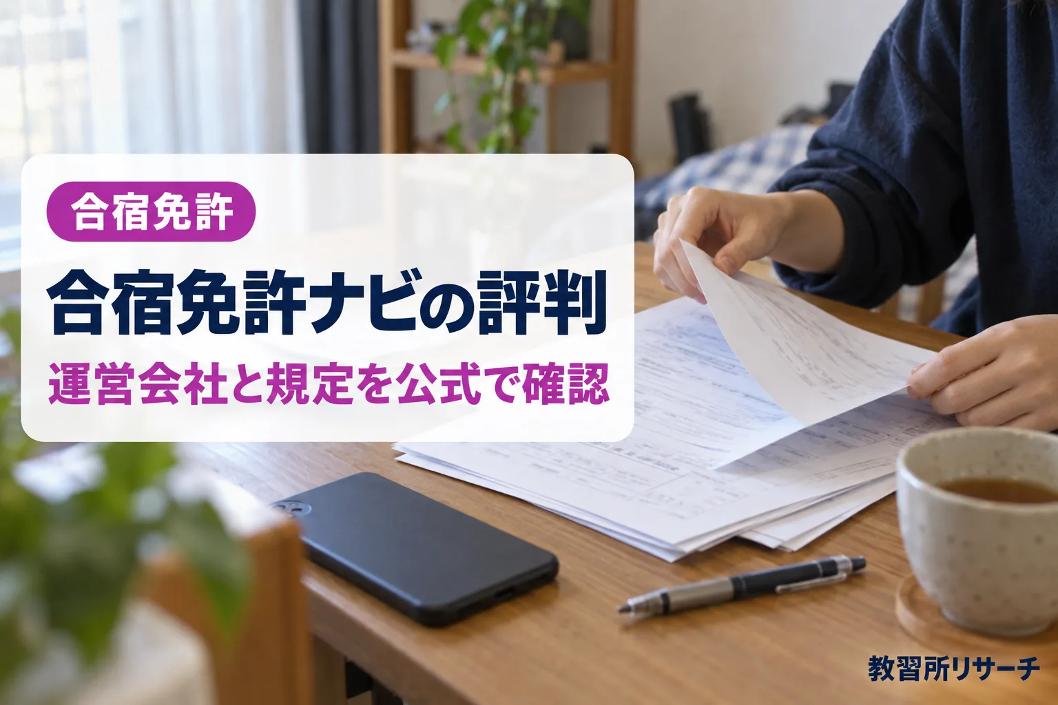 合宿免許ナビの評判は？運営会社・キャンセル料・支払い方法を公式情報で確認