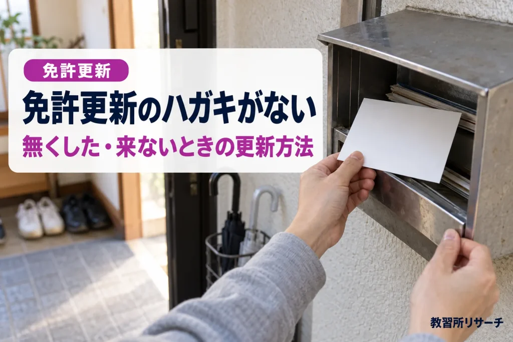 免許更新のハガキがない