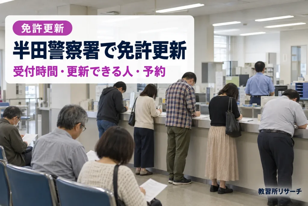 半田警察署で免許更新