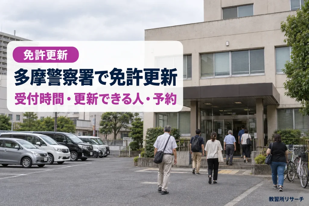 多摩警察署で免許更新