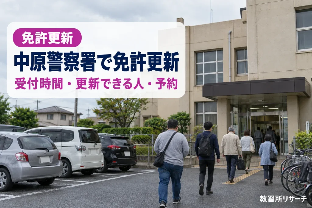 中原警察署で免許更新