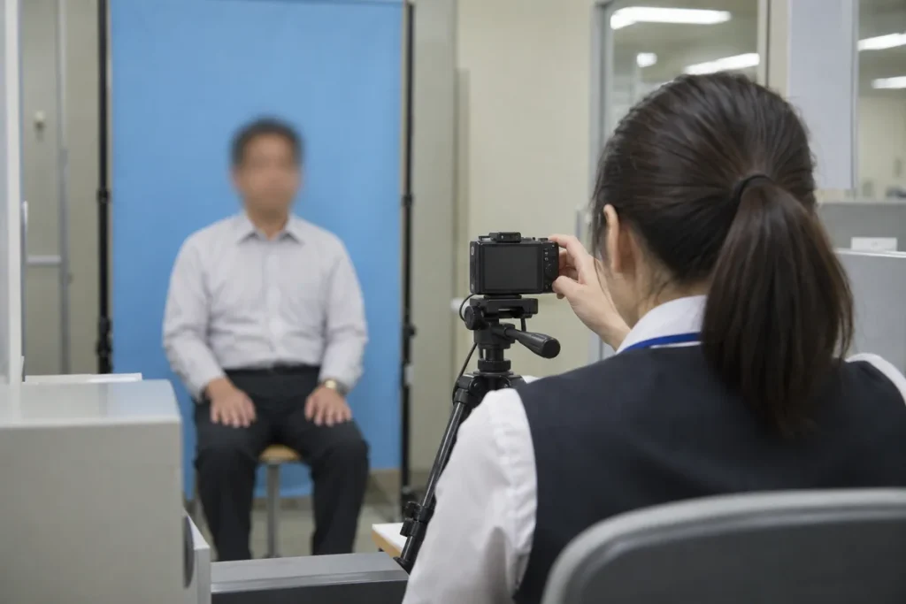 免許更新の写真撮影